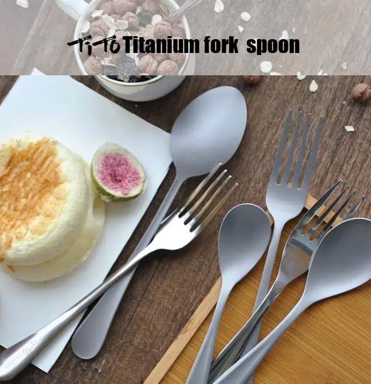 TiTo Titanium Spork and Spoon Ultra-light Cutlery
