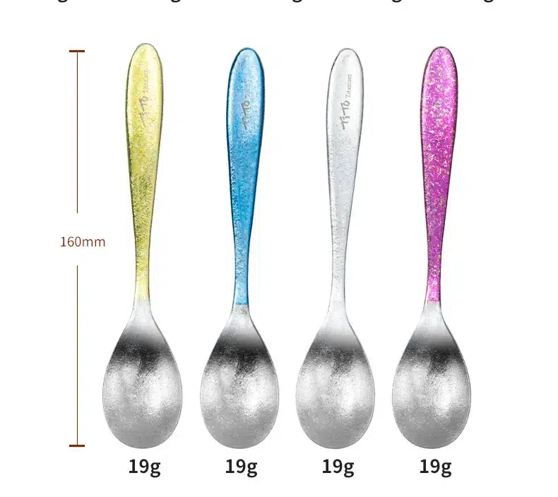TiTo Titanium Ultra-Light Cutlery Set with Elegant Handles – detail 5
