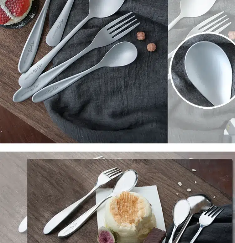 TiTo Titanium Spork and Spoon Ultra-light Cutlery – detail 7
