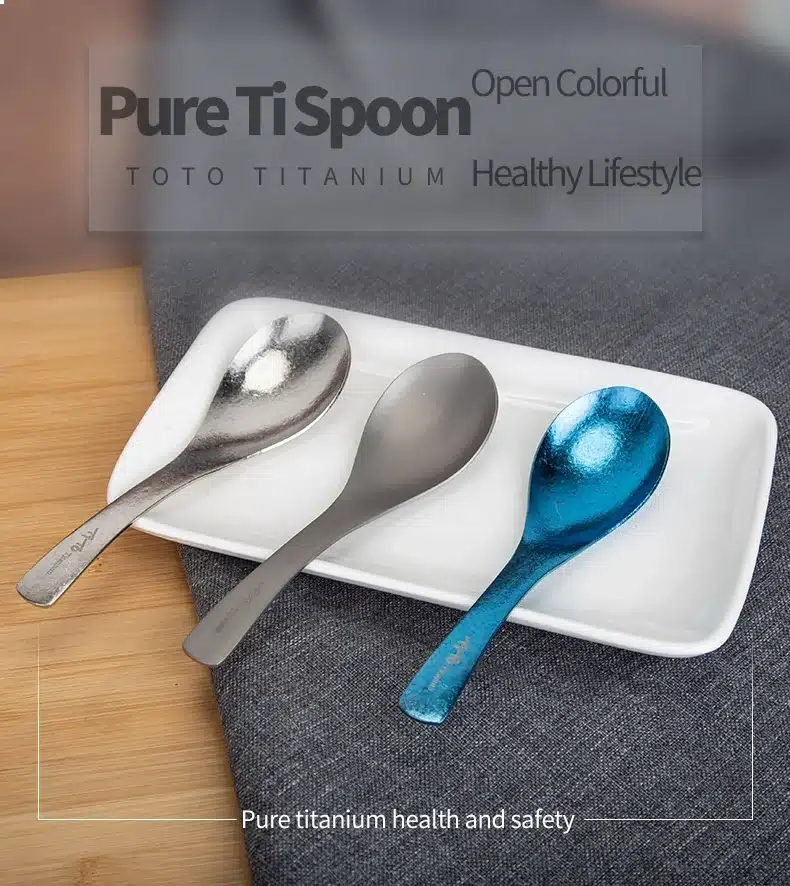 TiTo Titanium Soup Spoon with Cloth Bag