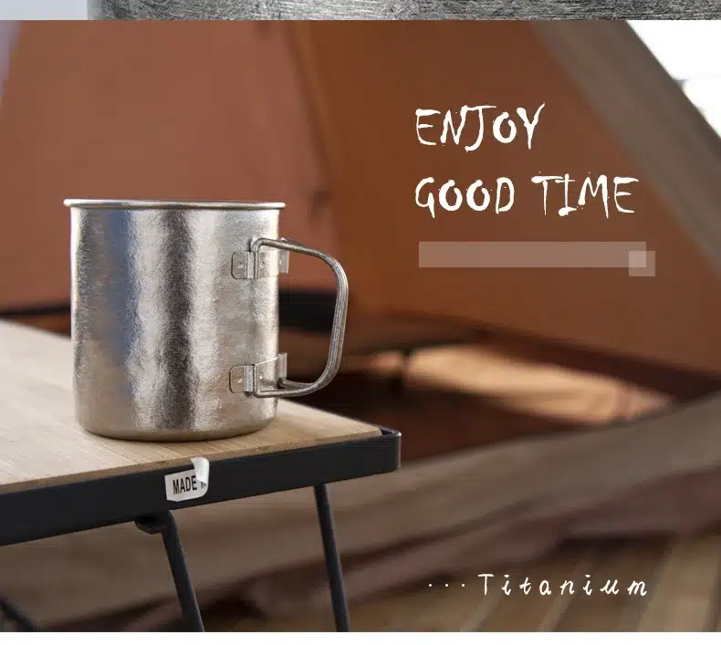TiTo Ultralight Titanium Cup with Stretching Handle – detail 4