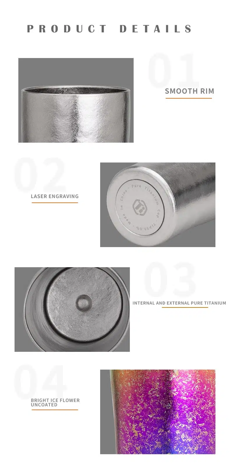 300ml Double Wall Titanium Rainbow Mug – detail 8